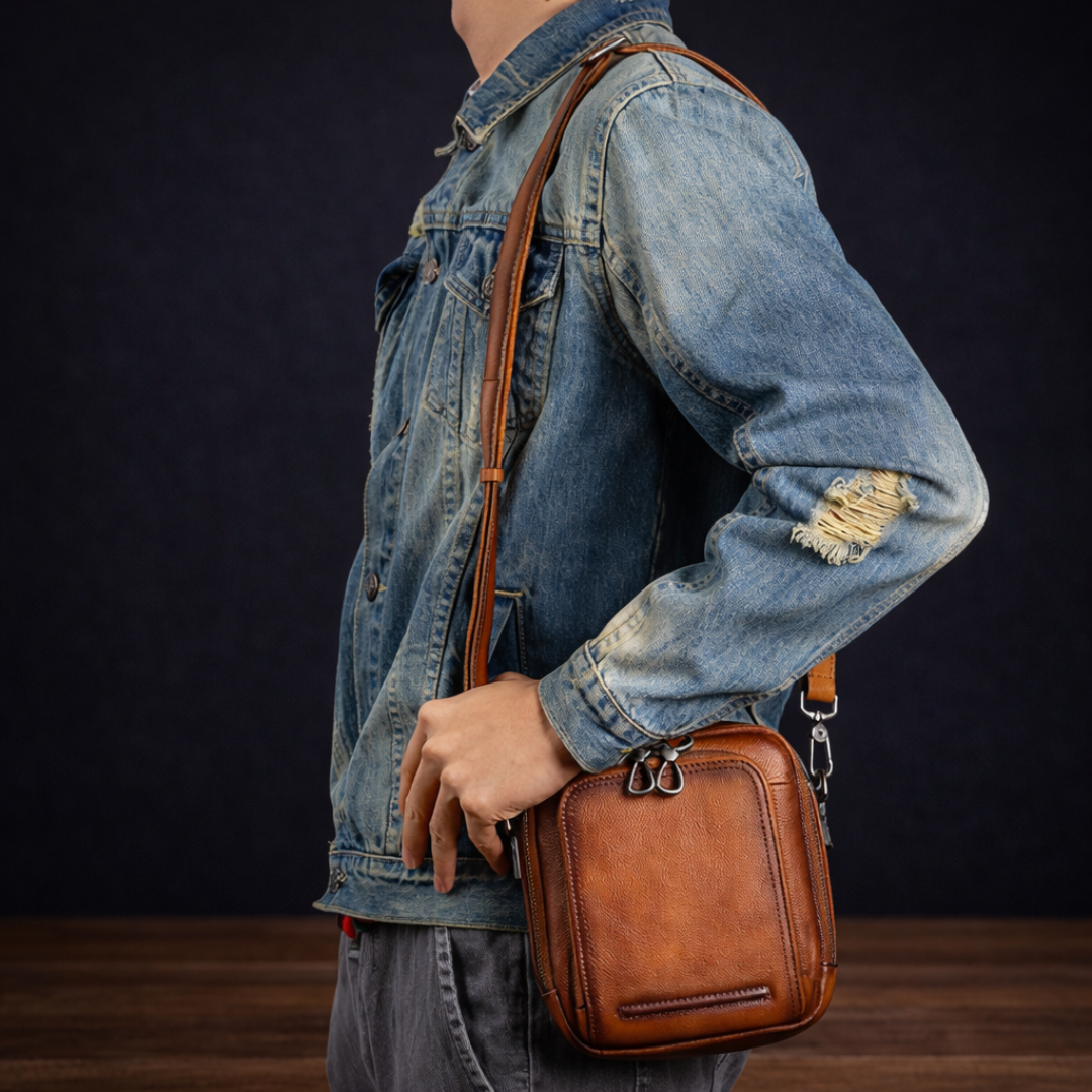 Classic Leather Crossbody Bag