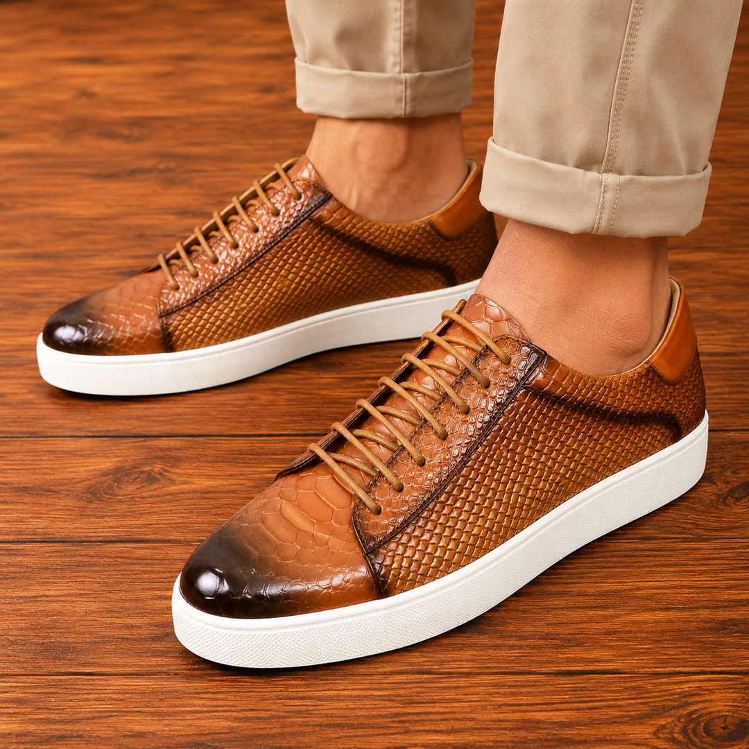 Leather Low-Top Sneakers