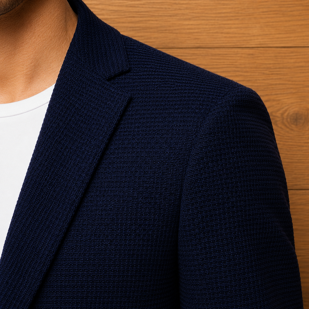 Polished Textured Casual Blazer