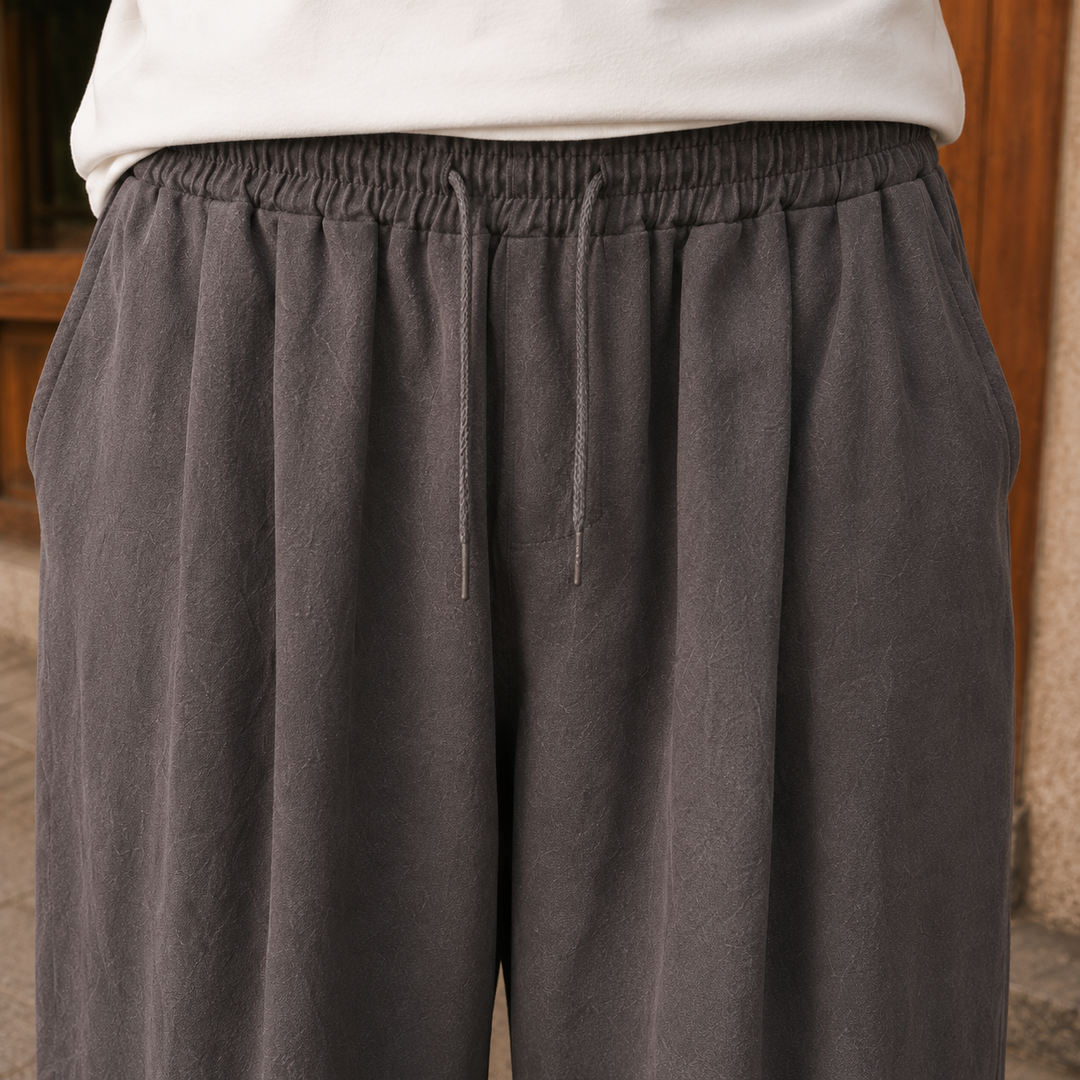 Wide-Leg Balloon Trousers