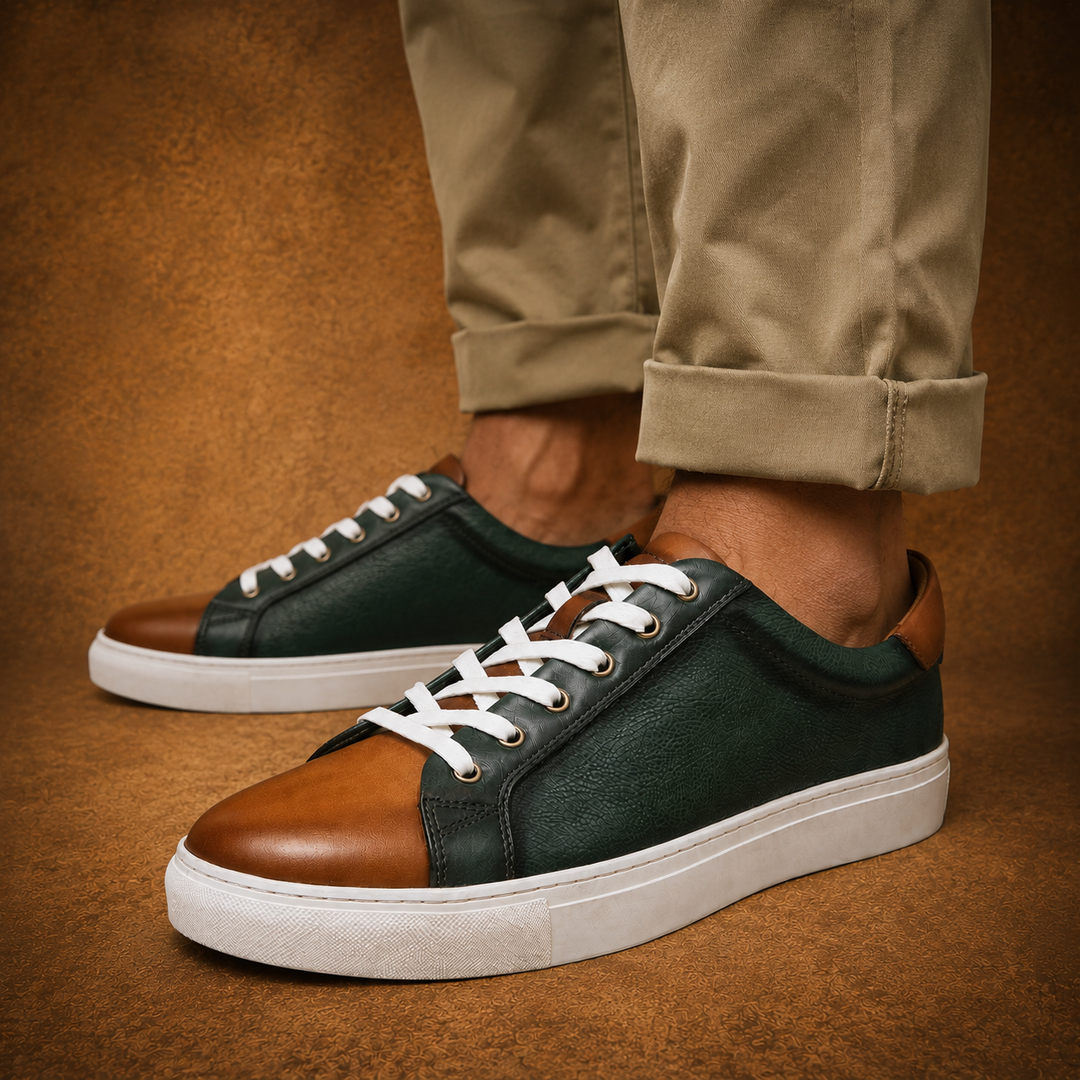 Luxury Leather Low-Top Sneakers