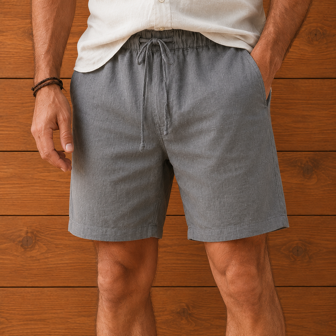 Linen Drawstring Shorts