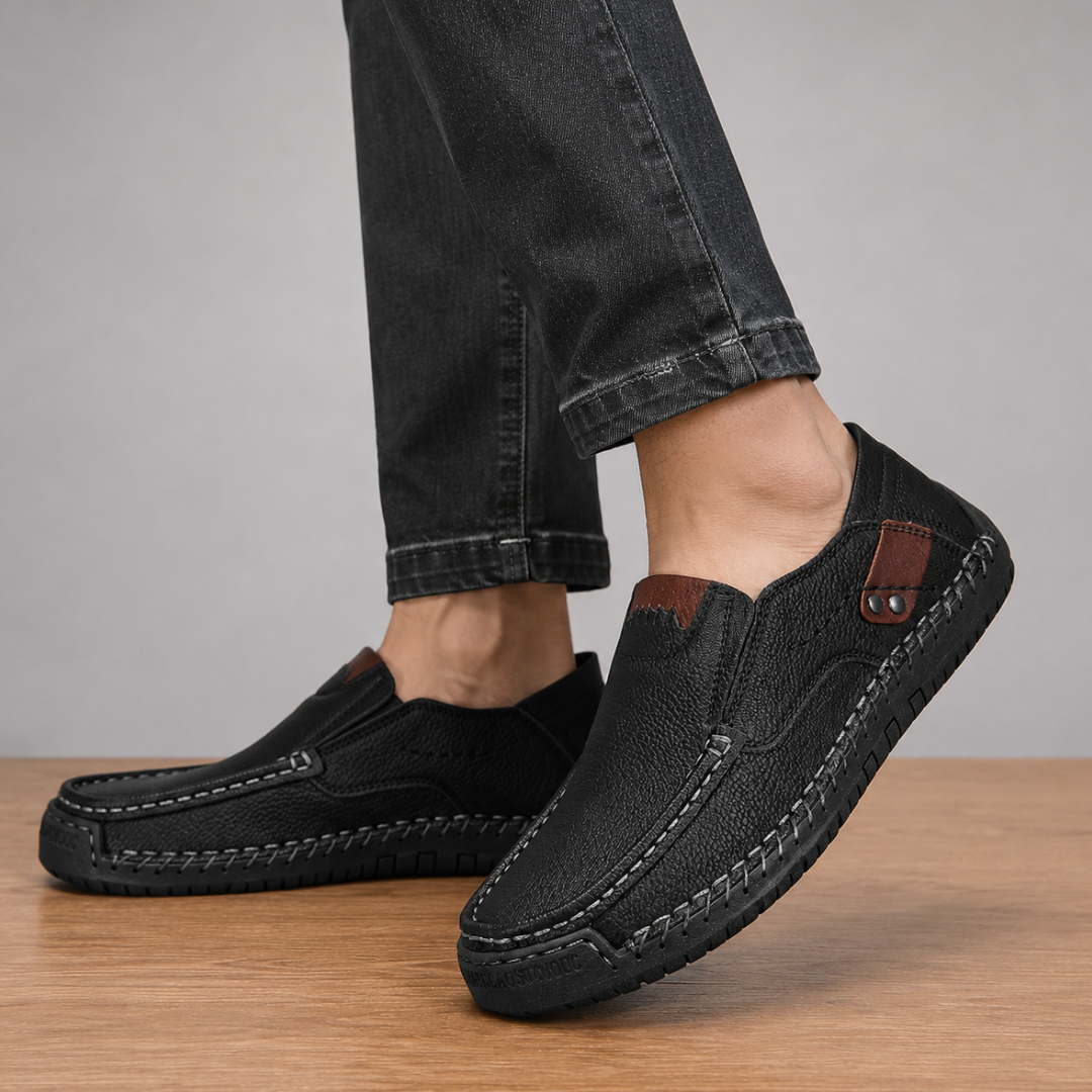 Textured Slip-On Loafers