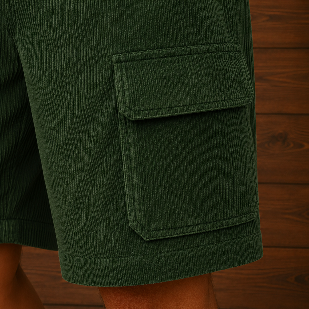 Casual Corduroy Cargo Shorts