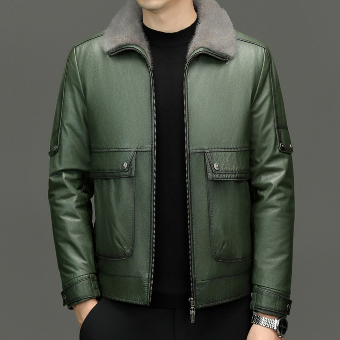 REGAL LEATHER JACKET PLUSH