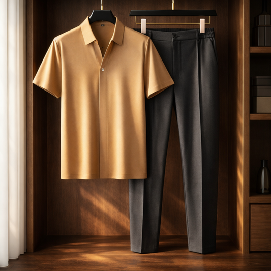 Executive Casual Silk-Feel Set