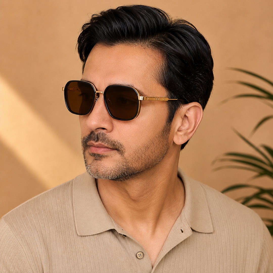 Geometric Frame Sunglasses