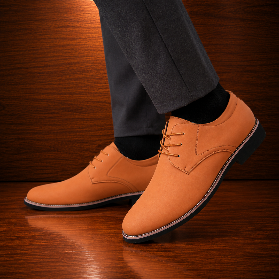 Smooth Lace-Up Dress Shoes