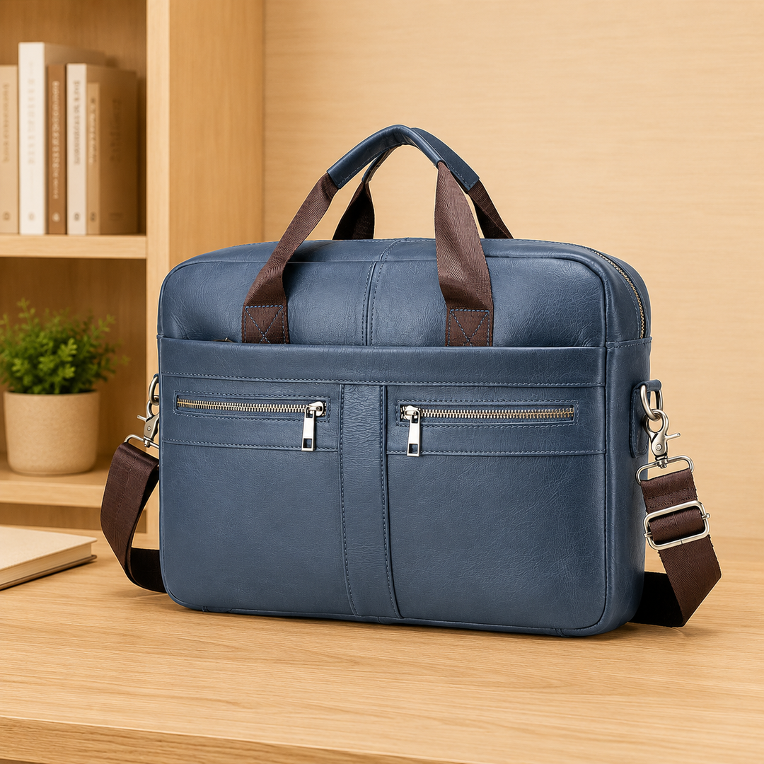 Leather Business Laptop Briefcase
