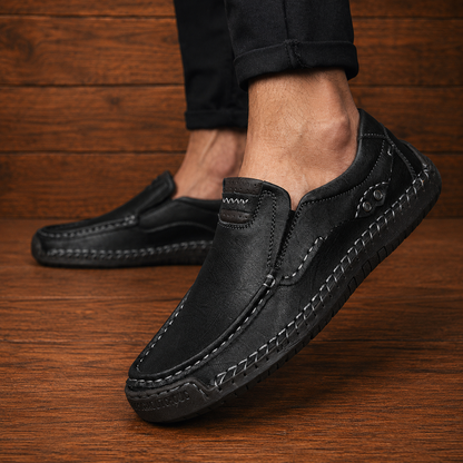 Leather Slip-On Moccasin Shoes