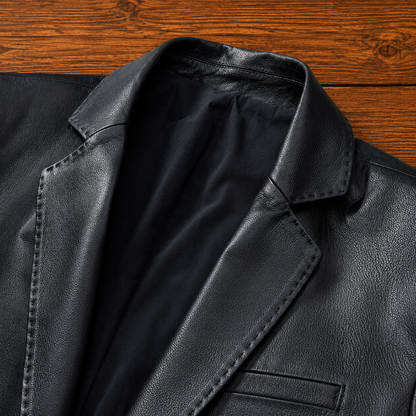 Classic Faux Leather Blazer