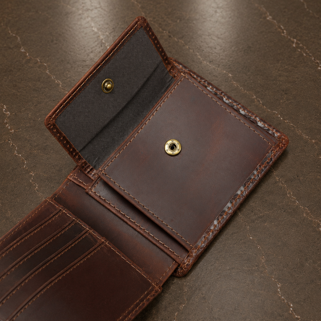 Elegant Braided Leather Wallet