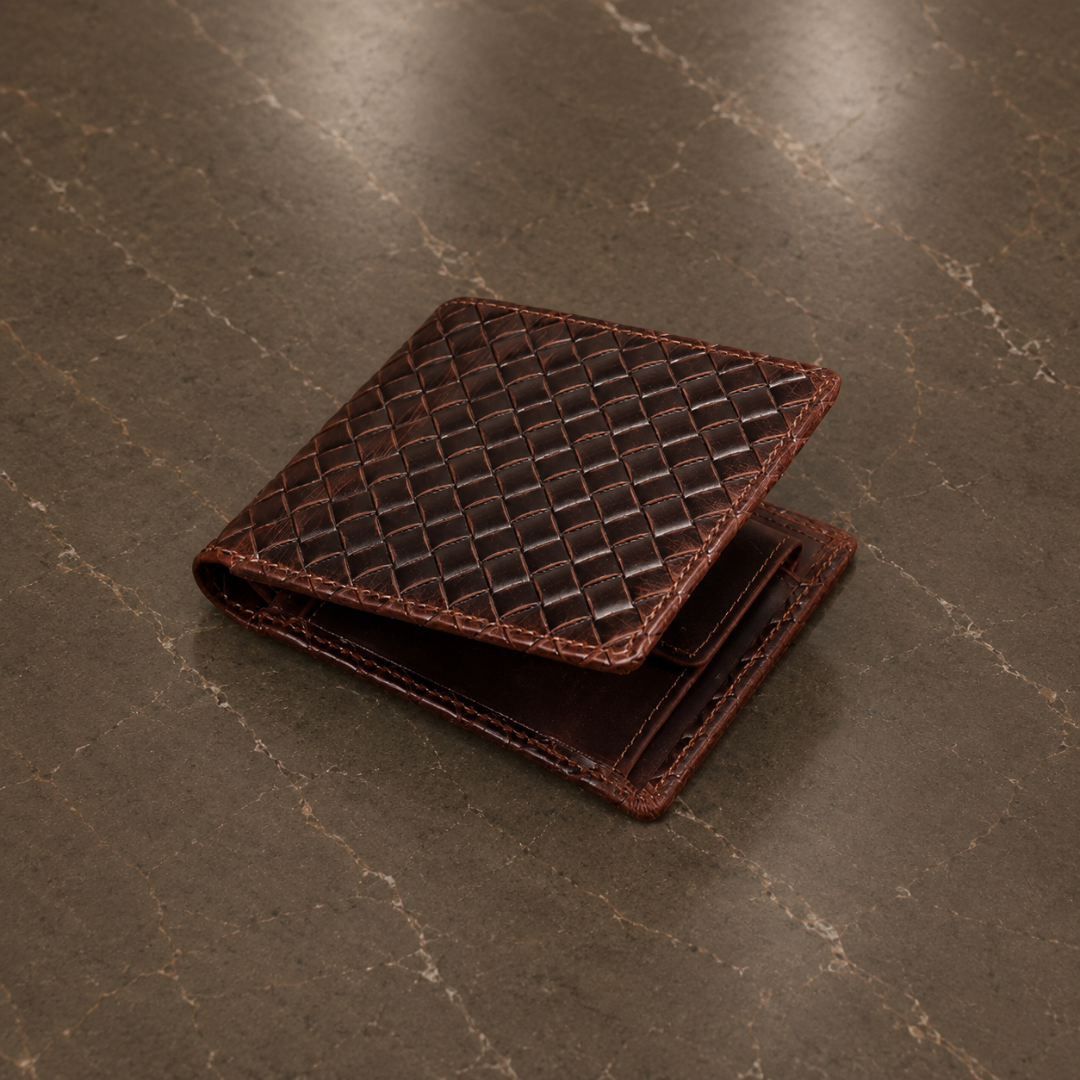 Elegant Braided Leather Wallet