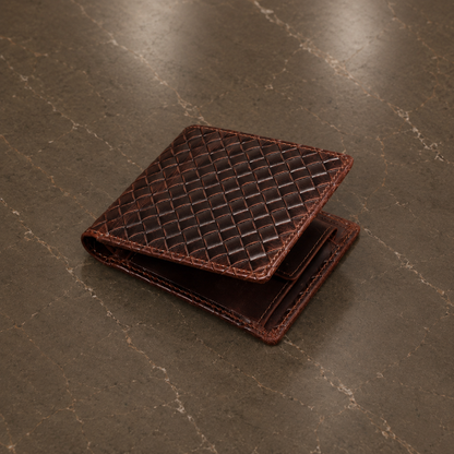 Elegant Braided Leather Wallet