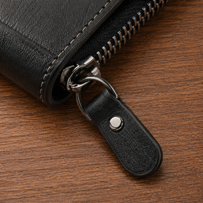 Leather Zip Around Wallet
