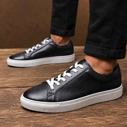 Lace-Up Leather Sneakers