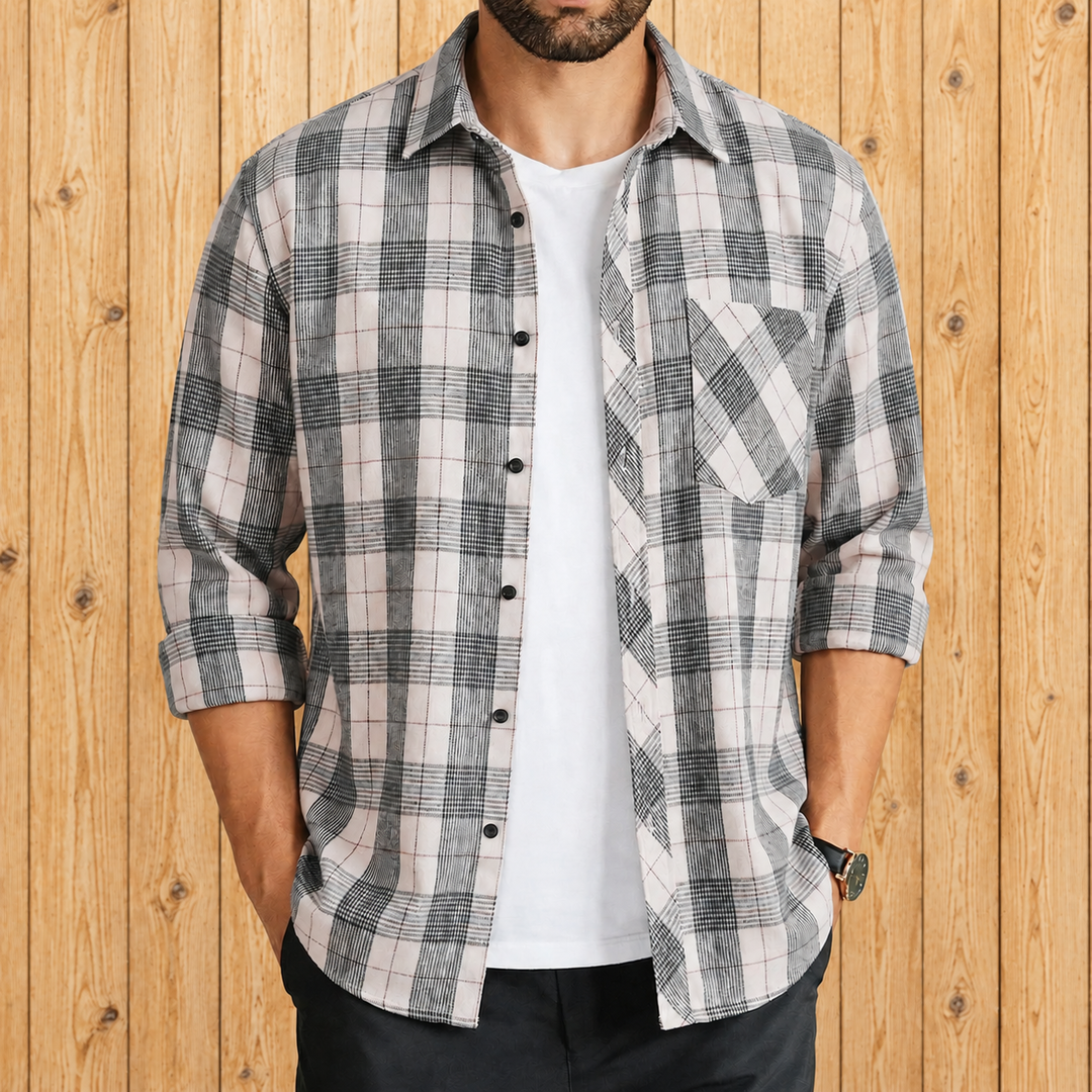 Brushed Plaid Flannel Overshirt