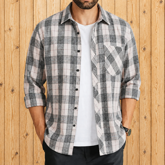 Brushed Plaid Flannel Overshirt