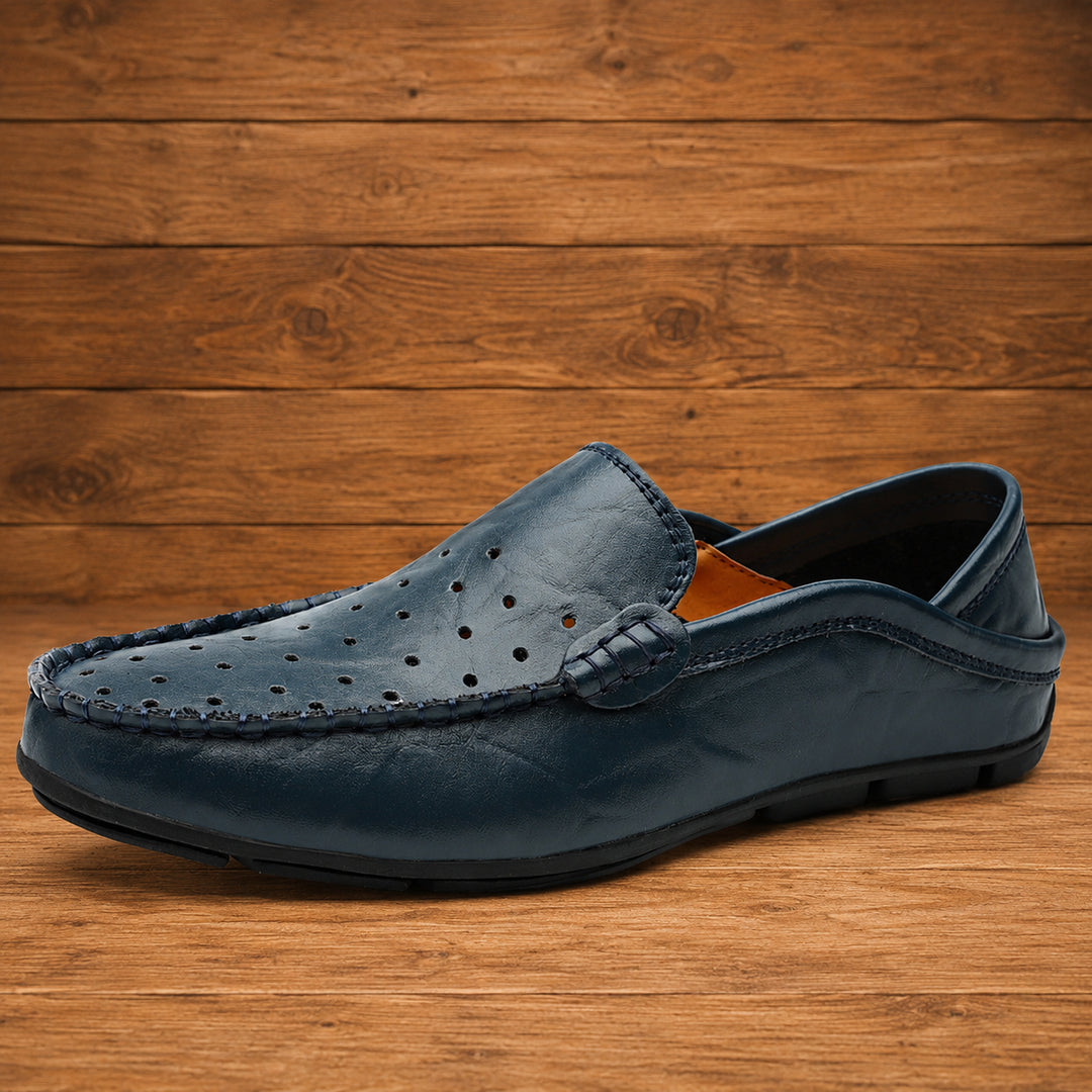 Perforated Leather Loafers