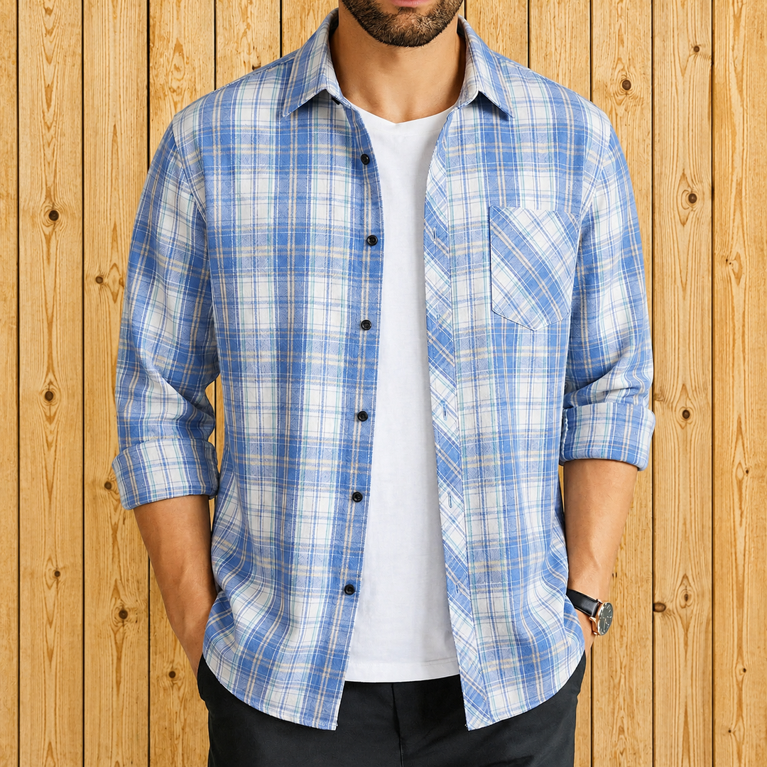 Brushed Plaid Flannel Overshirt