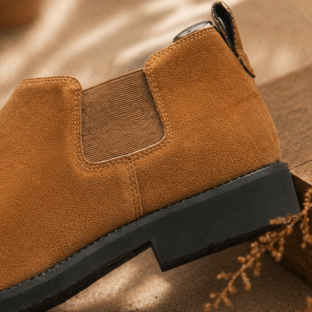 Suede Slip-On Boots