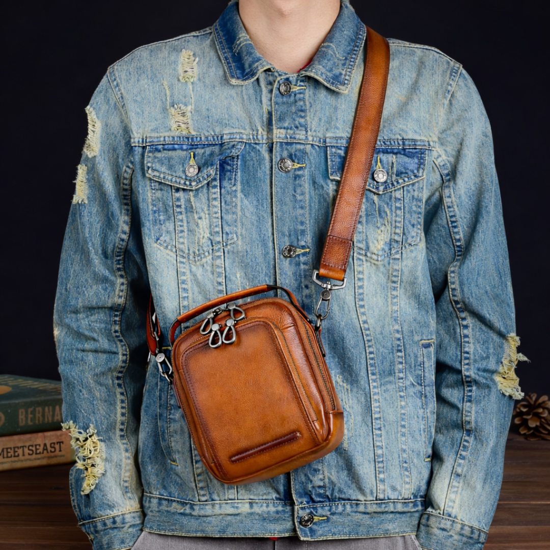 Classic Leather Crossbody Bag