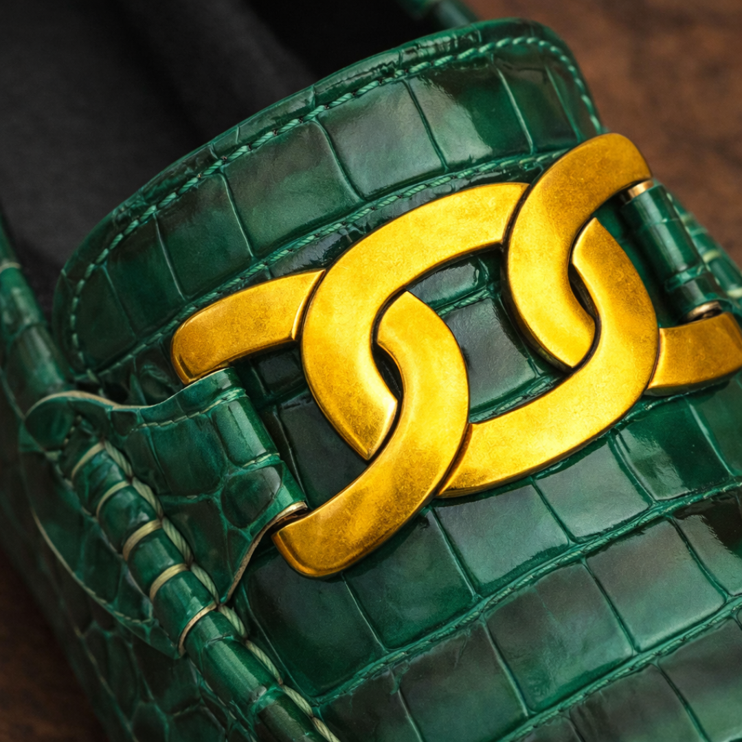 Croc Embossed Loafers