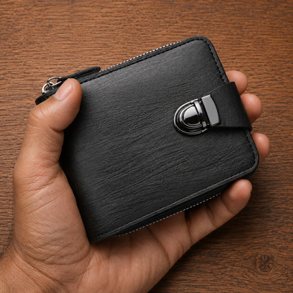 Leather Zip Around Wallet
