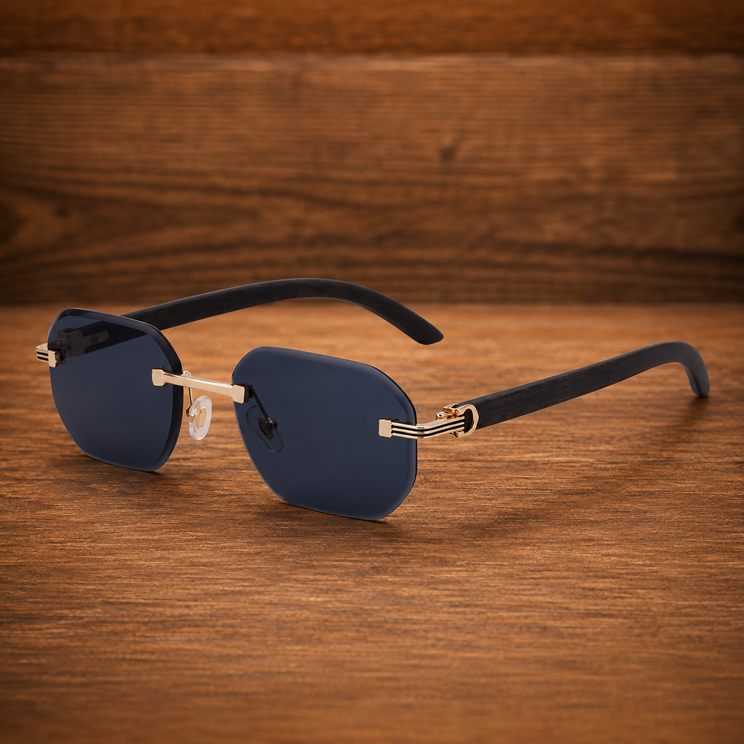Luxury Rimless Geometric Sunglasses