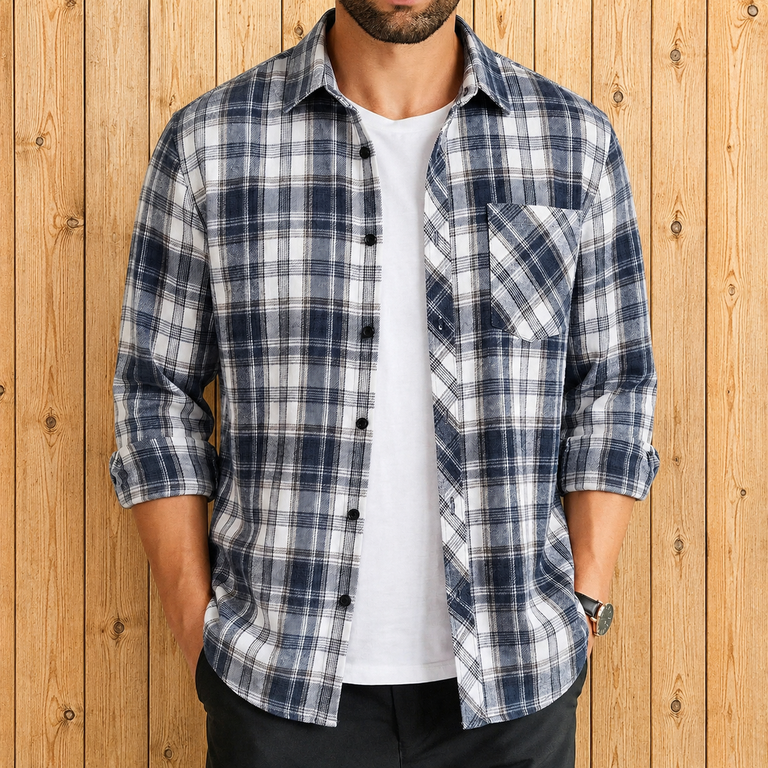 Brushed Plaid Flannel Overshirt