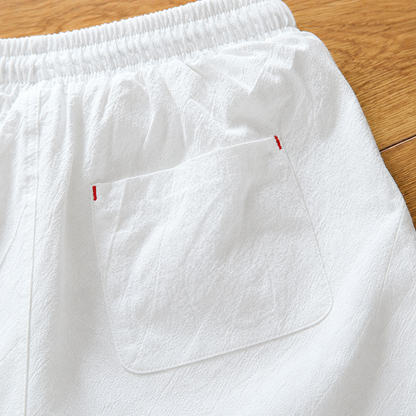Linen Drawstring Casual Shorts