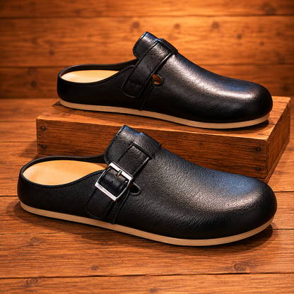 Comfortable Buckle Strap Mules