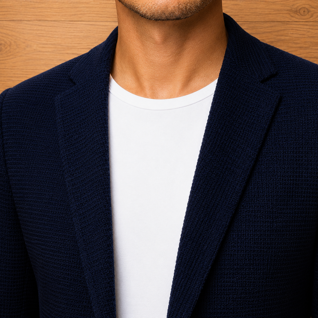 Polished Textured Casual Blazer