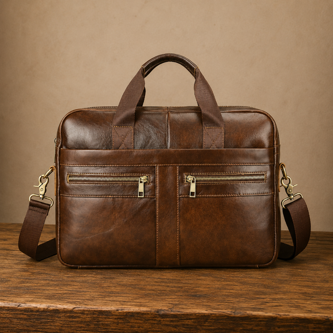 Leather Business Laptop Briefcase