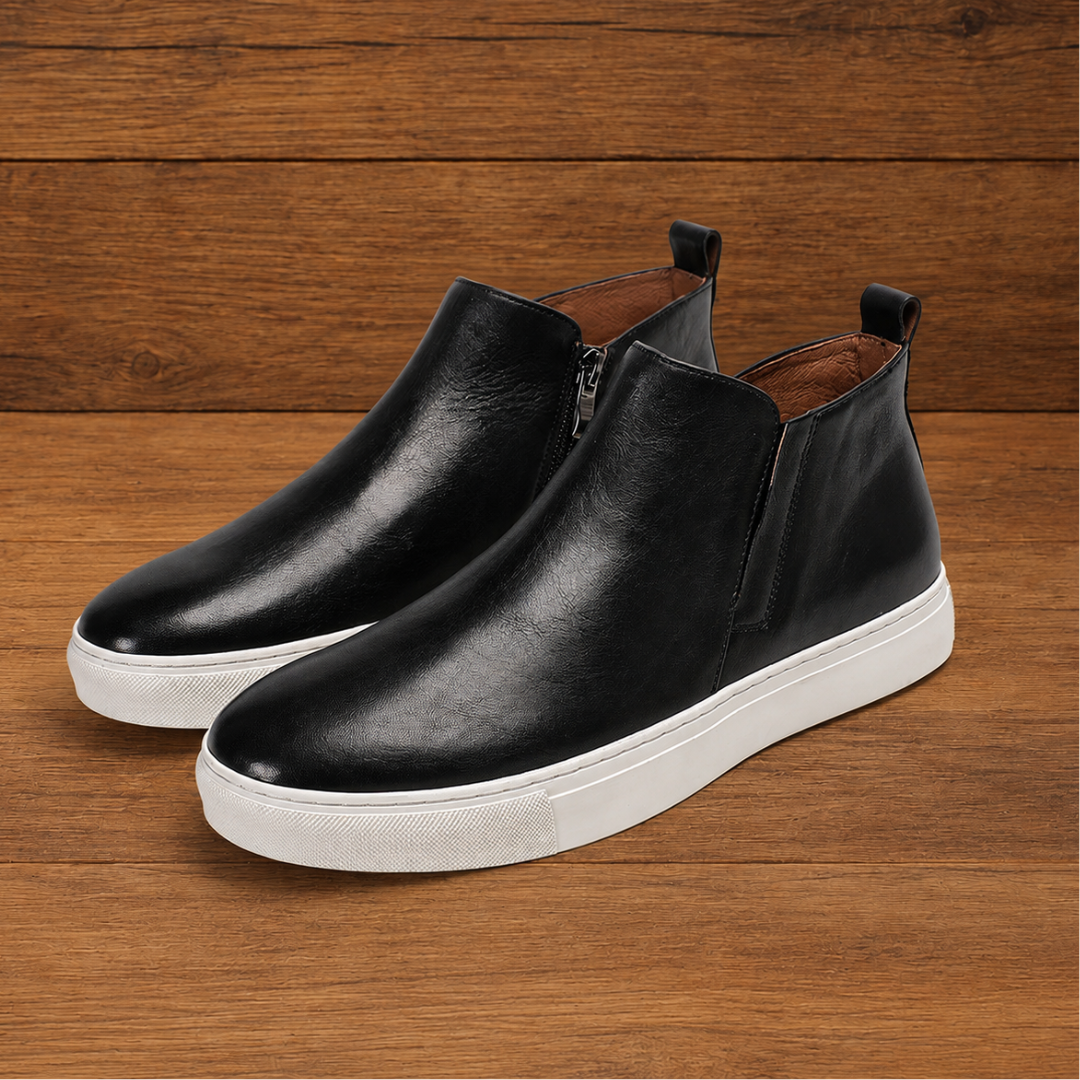 Leather Ankle Sneaker Boots