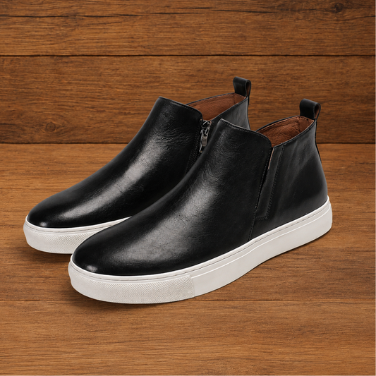 Premium Leather Sneaker Boots