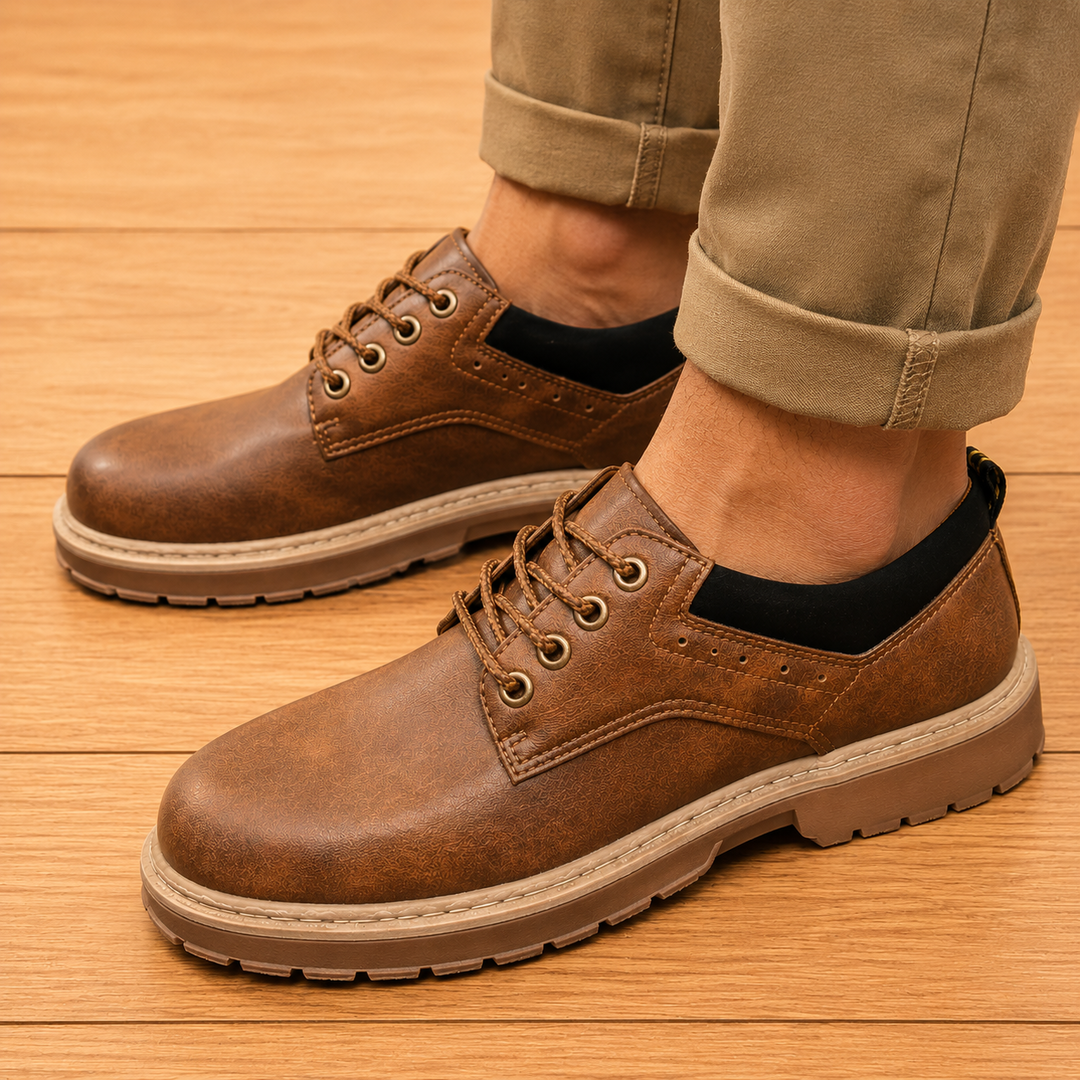Plain-Toe Derby Shoes