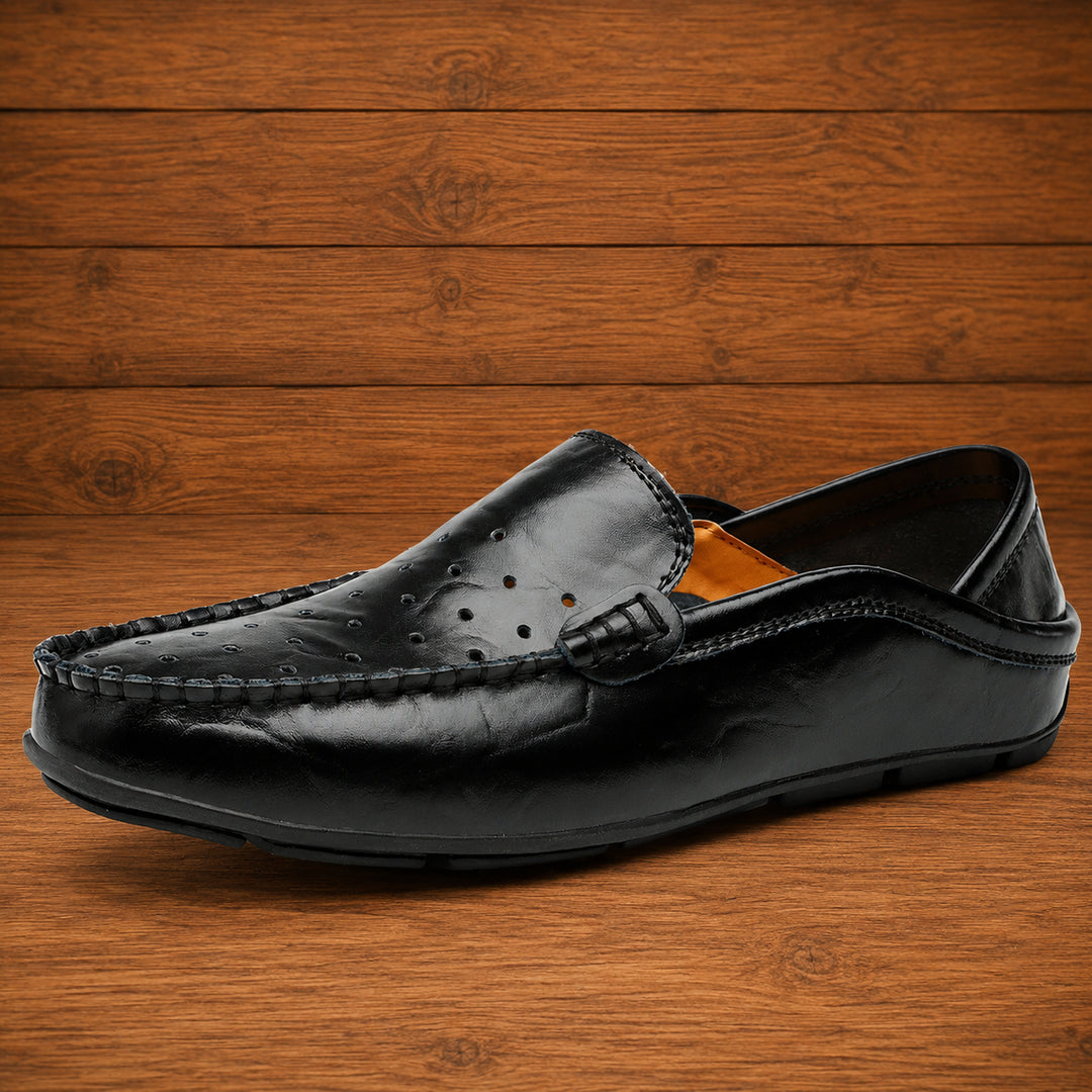 Perforated Leather Loafers
