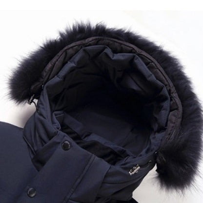 ELEGANT HOODED DOWN COAT