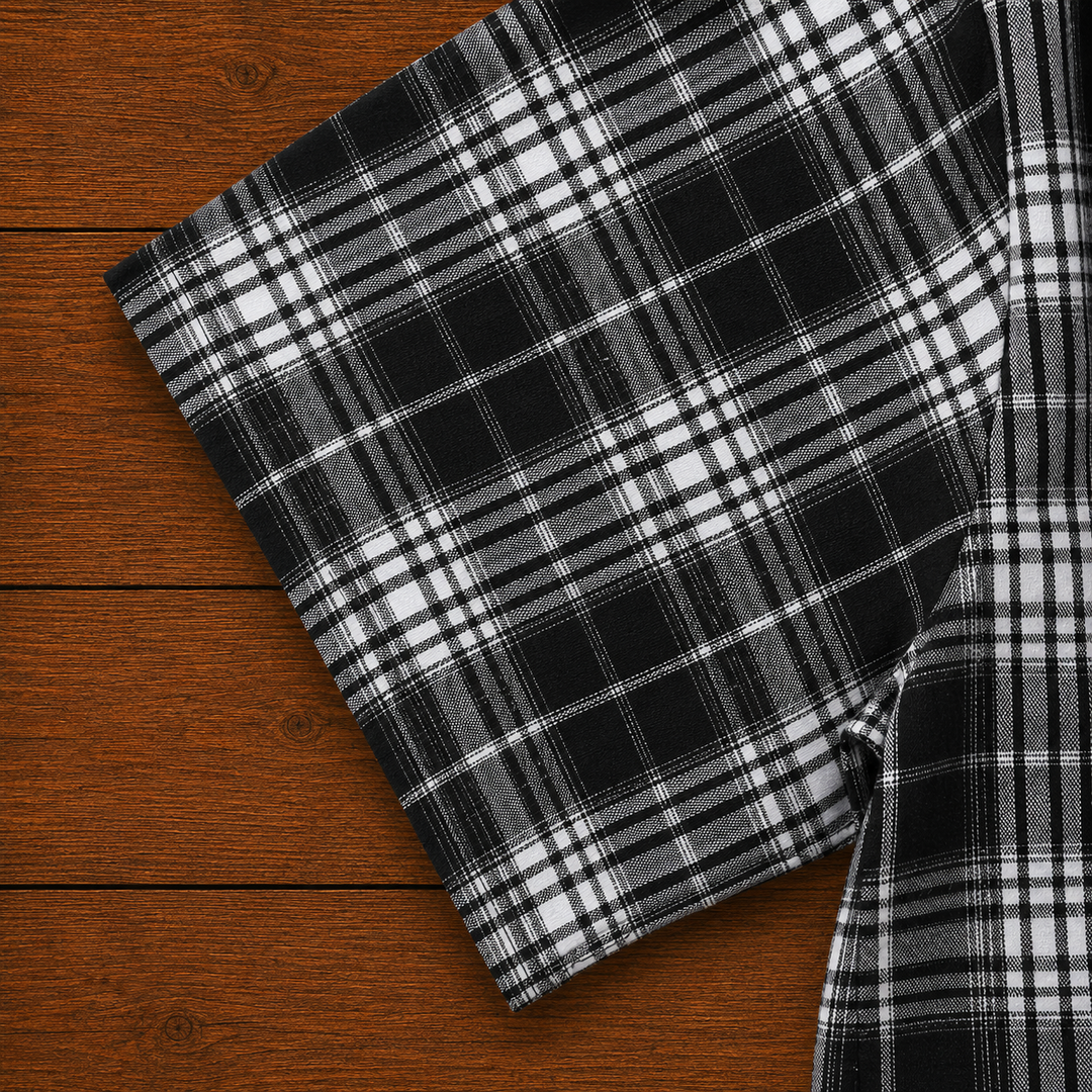 Plaid Button-Up Shirt