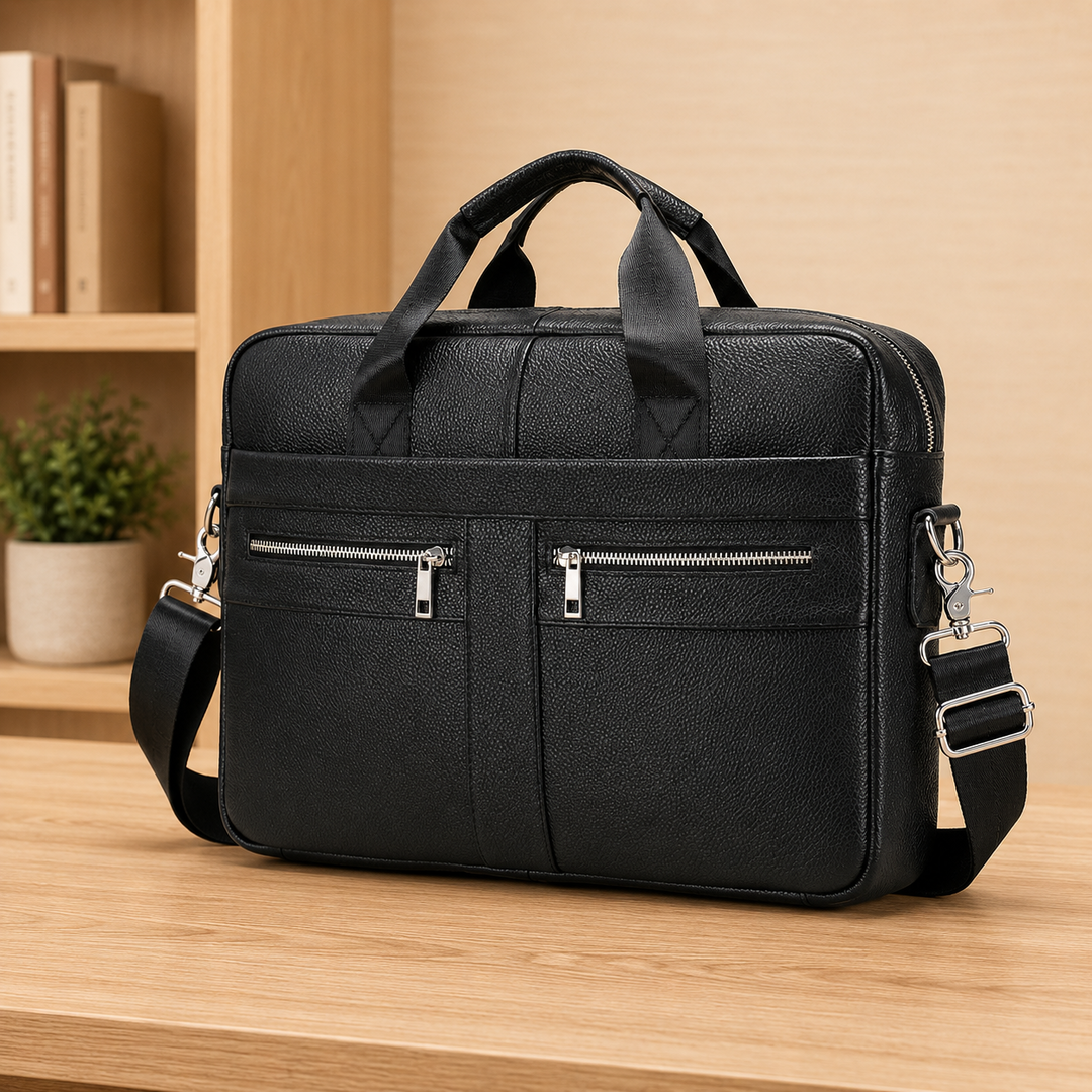 Leather Business Laptop Briefcase
