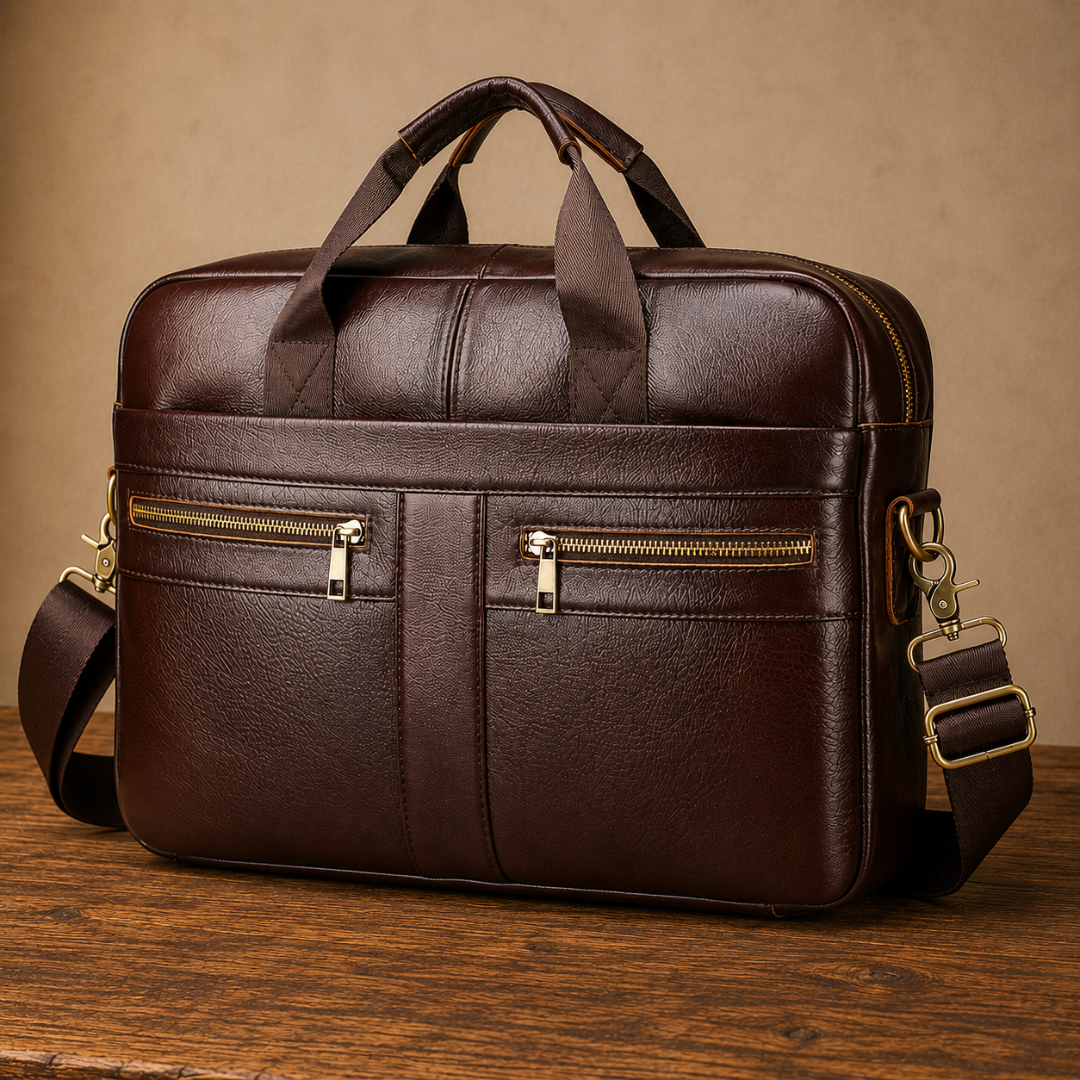Leather Business Laptop Briefcase