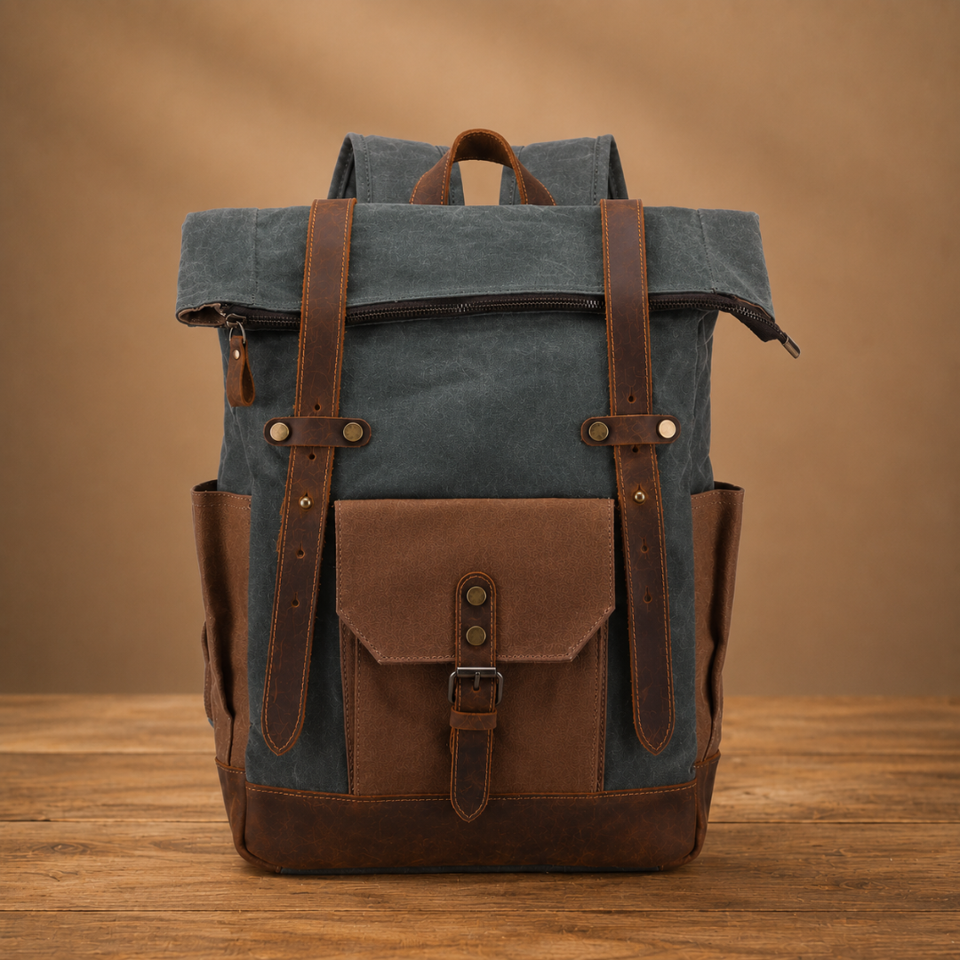 Vintage Roll Top Backpack