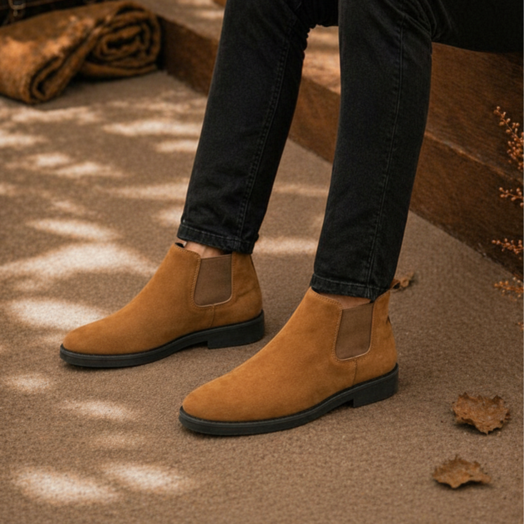 Suede Slip-On Boots