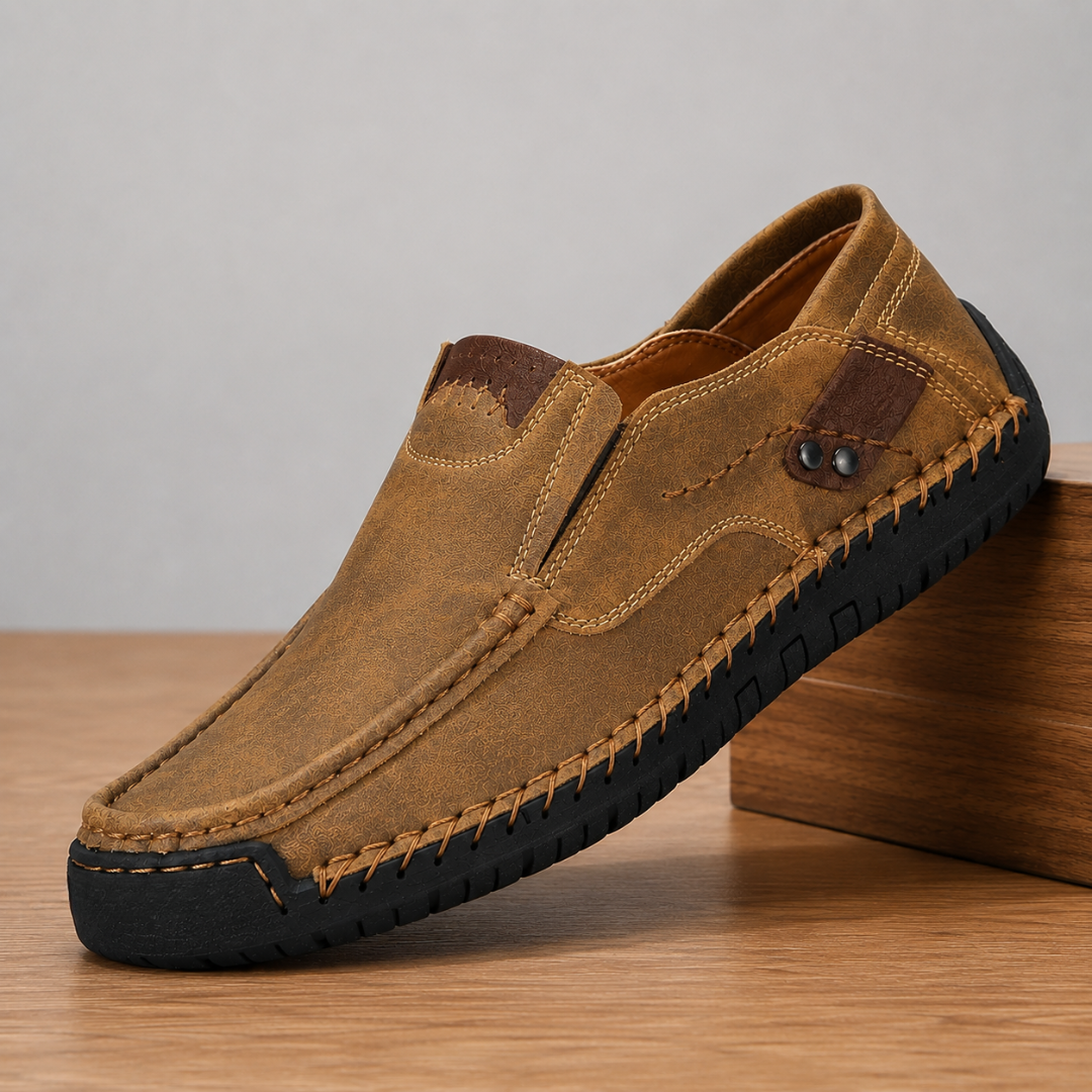 Textured Slip-On Loafers