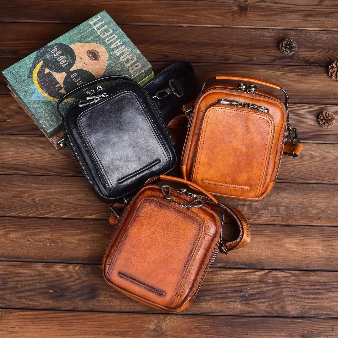 Classic Leather Crossbody Bag