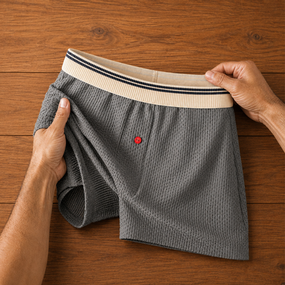 Waffle Knit Button Boxers