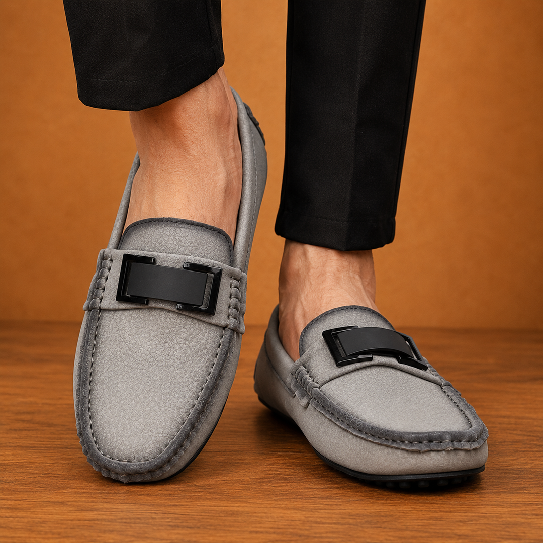 Metal-Bit Driving Loafers
