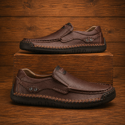 Leather Slip-On Moccasin Shoes