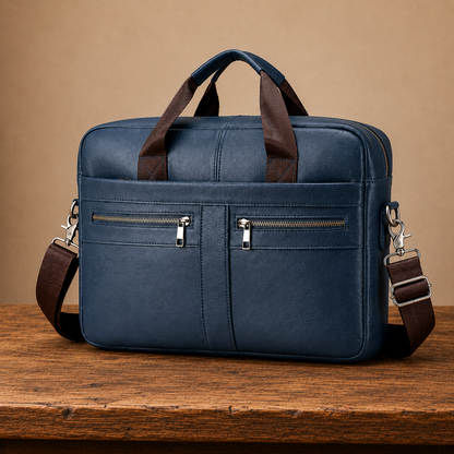 Leather Business Laptop Briefcase